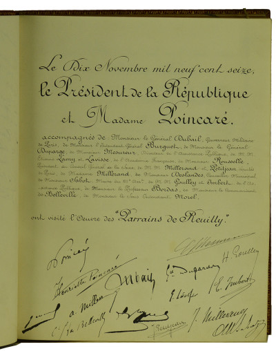 Livre d'or des parrains de Reuilly. 