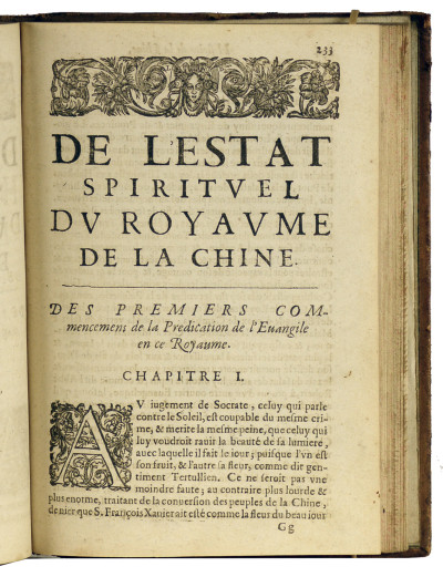 Histoire universelle du grand royaume de la Chine. Composée en Italien par le P. Alvarez Semedo, Portugais, de la Compagnie de Iesus. Et traduite en nostre langue par Louis Coulon P. Divisée en deux parties. 