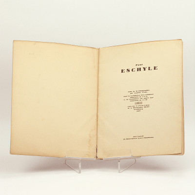 Pour Eschyle. Suite de 16 lithographies par Camille Claus. 