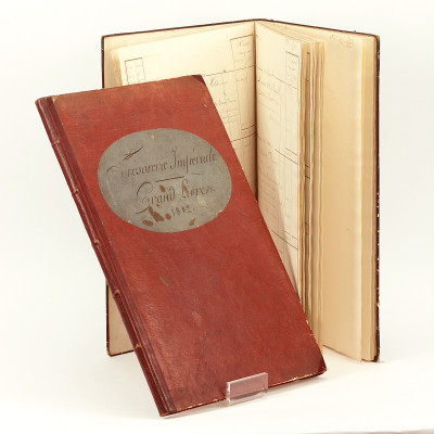 Manuscrits : Trésorerie impériale de la Grande Armée. Grand Livre 1812 - Livre journal pour 1813. 