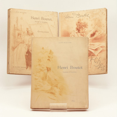 Henri Boutet graveur et pastelliste. Tomes I et II. Henri Boutet, pointes sèches - 100 fac-simile. Tome III. 