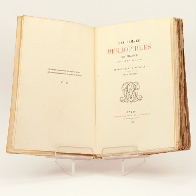 Les femmes bibliophiles de France (XVIe-XVIIe et XVIIIe siècles). 