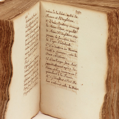 Manuscrit : Histoire des principaux Traités entre les Puissances de l'Europe. Partie I, depuis 1648 jusqu'en 1715. Partie II, depuis 1660 jusqu'en 1739. 