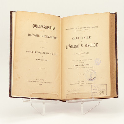 Cartulaire de l'église S. Georges de Haguenau. Recueil de documents publiés par C. A. Hanauer. 