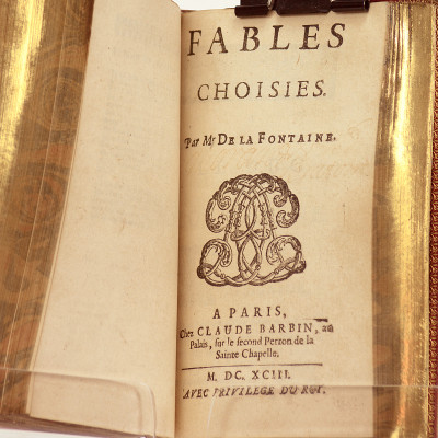 Fables choisies, mises en vers par M. de la Fontaine, & par luy reveuës, corrigées & augmentées. 