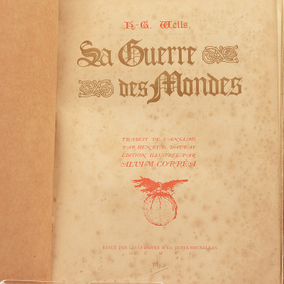 La Guerre des Mondes. Traduit de l'anglais par Henri D. Davray. Édition illustrée par Alvim-Corrêa. 