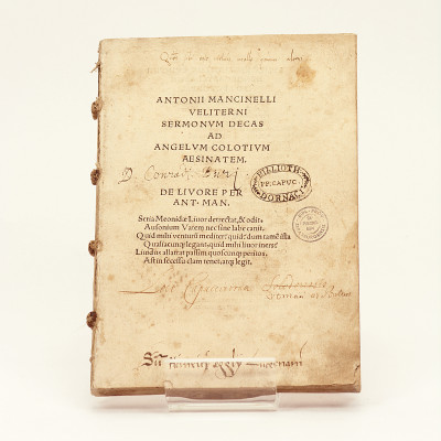 Antonii Mancinelli Veliterni sermonum decas ad angelum colotium aesinatem. De livore per Ant. Mancinellus. 