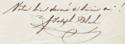 Lettre autographe signée à Augustin Périer. 