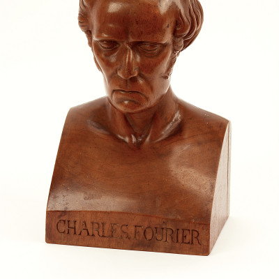 Portrait en buste de Charles Fourier. 