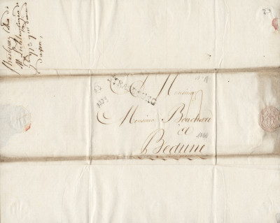 Deux lettres autographes signées adressée à la Maison Bouchard, à Beaune. 
