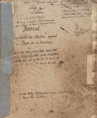 Journal des visites de malades hors de Barr et en ville, depuis 1810. Manuscrit. 