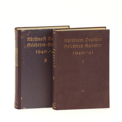  Kürschners Deutscher Gelehrten-Kalender 1940/41. 2 Bände. 