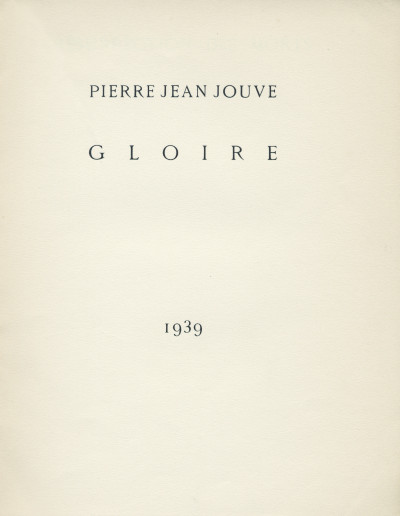 Gloire 1939. 