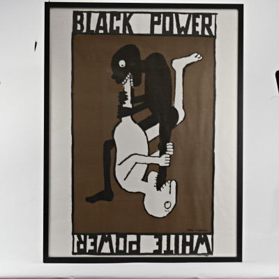 Affiche originale : "Black Power / White Power". 