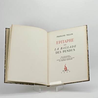 Épitaphe ou la ballade des pendus. Dix lithographies de Raymond Pagès. Lettres dessinées et gravées sur bois par Maurice Denonain. 