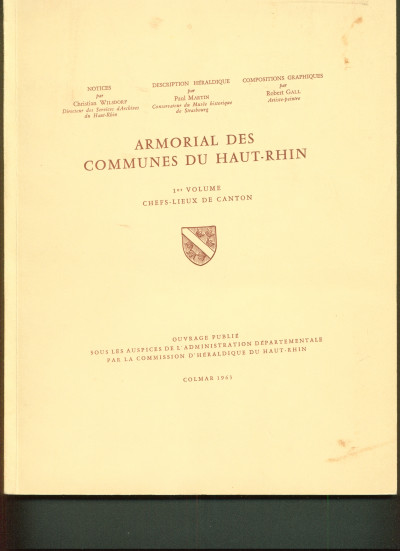 Armorial des communes du Haut-Rhin. Série complète. 