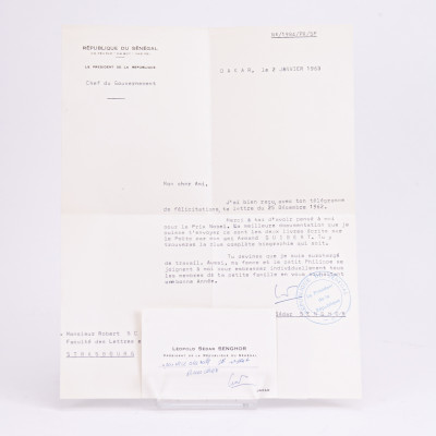 Léopold Sedar Senghor. Préface par Armand Guibert. Choix de textes, bibliographie, portraits, fac-similés. 