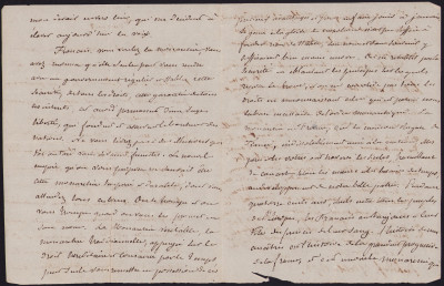 Manifeste du Comte de Chambord, 25 octobre 1852. Pièce manuscrite signée. 