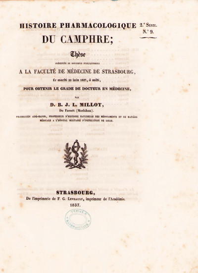Histoire pharmacologique du camphre. 