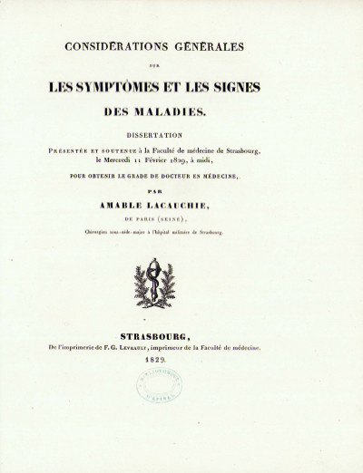 Considérations générales sur les symptômes et les signes des maladies. 