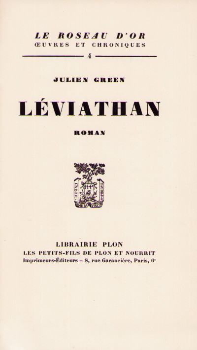 Léviathan. Roman. 