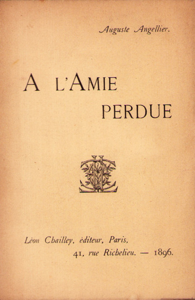 À l'Amie perdue. 