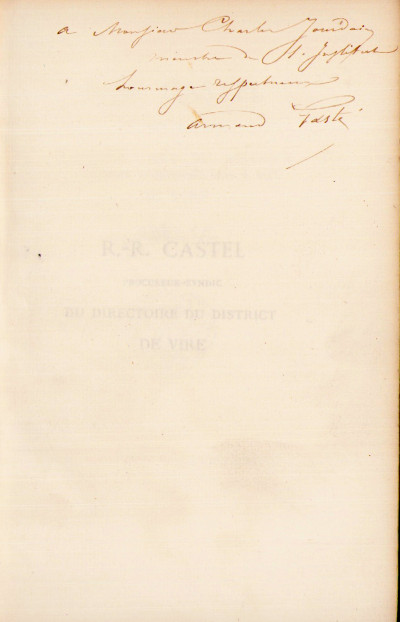 R.-R. Castel, procureur syndic du directoire du district de Vire (1790-1791). 