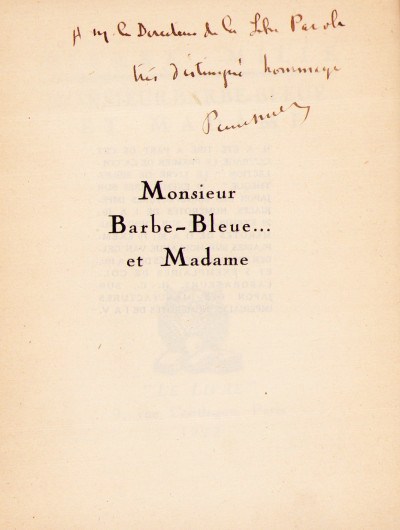 Monsieur Barbe-Bleue… et Madame. 