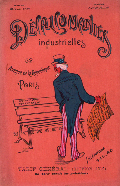 Décalcomanies industrielles. Tarif général (édition 1912). 