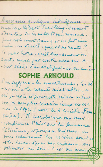 Sophie Arnould. La plus spirituelle des Bacchantes. 