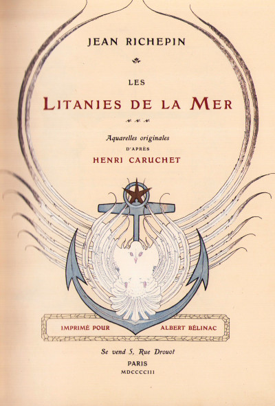 Les Litanies de la Mer. Aquarelles originales d'après Henri Caruchet. 