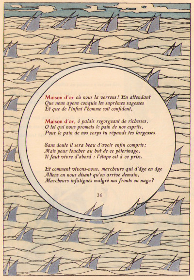 Les Litanies de la Mer. Aquarelles originales d'après Henri Caruchet. 