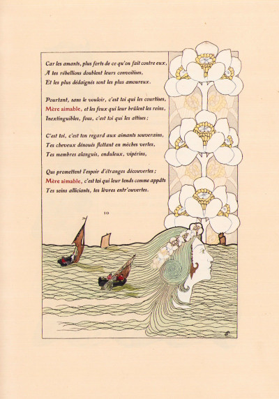Les Litanies de la Mer. Aquarelles originales d'après Henri Caruchet. 