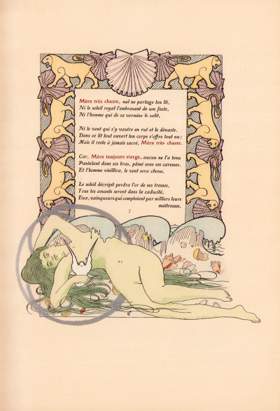 Les Litanies de la Mer. Aquarelles originales d'après Henri Caruchet. 