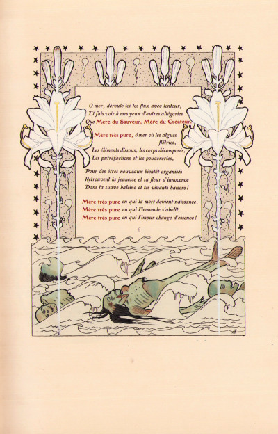 Les Litanies de la Mer. Aquarelles originales d'après Henri Caruchet. 