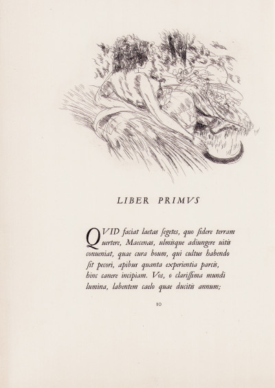 Les Géorgiques. Traduites par Michel de Marolles. Illustrées d'eaux-fortes par Dunoyer de Segonzac. 