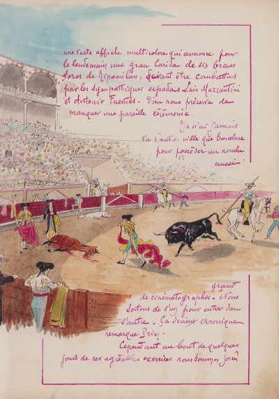 Par le Train 11. À travers la Catalogne et le Royaume de Valence. Ouvrage honoré d'une préface de Sa Majesté le roi de Siam. MANUSCRIT. 