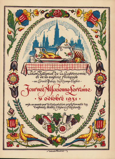 Salon National de la Gastronomie et de la cuisine française au Grand Palais des Champs-Élysées. Journée Alsacienne-Lorraine. 31 octobre 1931. 