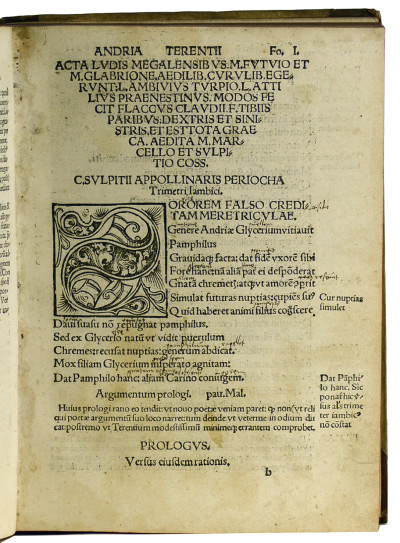 P. Tere[n]ti[us] poeta comicus in sua metra restitutus / Terentius ; cum elucubratiu[m]culis Petri Marsi & adnotatio[n]ibus marginariis Pauli Malle[n]oli adamussim exornatus …. 
