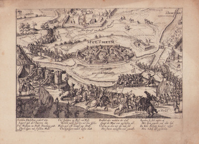 Vue du siège de Molsheim, du 8 Juillet 1610, par les Margraves d'Ansbach et de Durlach. 
