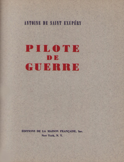 Pilote de guerre. 