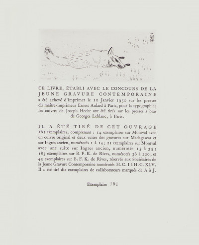 Quelques aventures de Maître Renart. Burins de Joseph Hecht. 