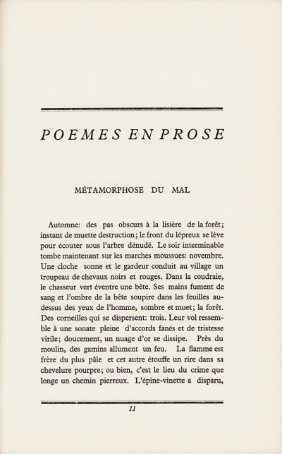 Poèmes en prose. Préface et traduction de Edmond Dune. 