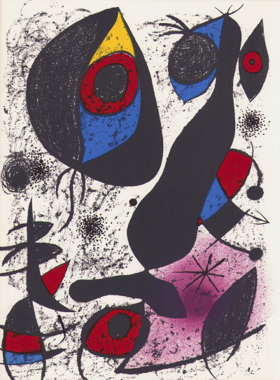 Miró à l'encre : dessin, gravure sur cuivre, lithographie, gravure sur bois, livre, affiche. Texte par Yvon Tallandier. 