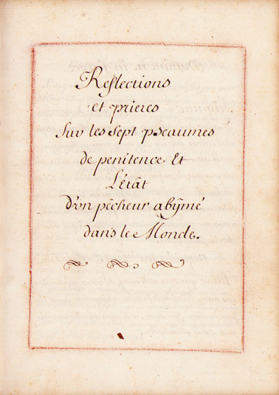 Livre de dévotion entièrement manuscrit. 