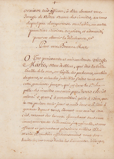 Livre de dévotion entièrement manuscrit. 
