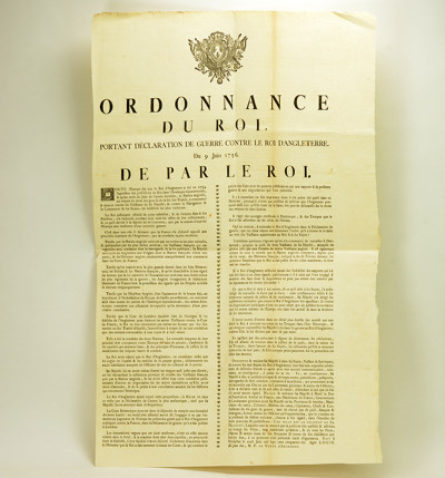 Ordonnance du roi, portant déclaration de guerre contre le roi d'Angleterre. Du 9 juin 1756. 