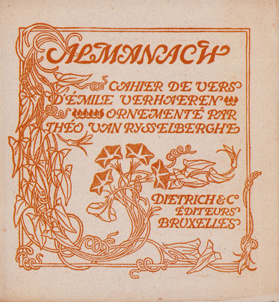 Almanach. Cahier de vers d'Émile Verhaeren. Ornementé par Théo van Rysselbergue. 