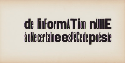 Variations typographiques sur deux poèmes de Raymond Queneau. 