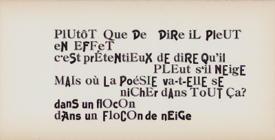 Variations typographiques sur deux poèmes de Raymond Queneau. 